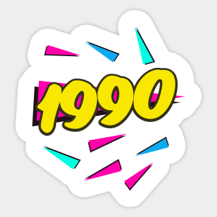 1990 shapes Sticker